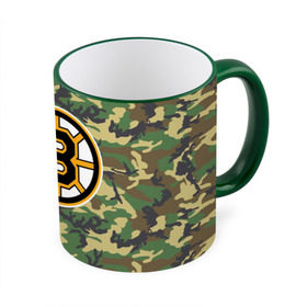 Кружка 3D с принтом Bruins Camouflage в Ухте, керамика | ёмкость 330 мл | boston bruins | camouflage | hockey | nhl | нхл | хоккей