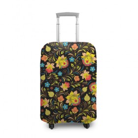 Чехол для чемодана 3D с принтом Цветочный узор в Ухте, 86% полиэфир, 14% спандекс | двустороннее нанесение принта, прорези для ручек и колес | лепестки | орнамент | прикольные картинки | узор | цветочки | цветы