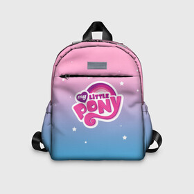 Детский рюкзак 3D с принтом My Little Pony в Ухте, 100% полиэстер | лямки с регулируемой длиной, сверху петелька, чтобы рюкзак можно было повесить на вешалку. Основное отделение закрывается на молнию, как и внешний карман. Внутри дополнительный карман. По бокам два дополнительных кармашка | Тематика изображения на принте: dash | rainbow