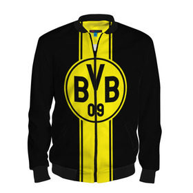 Мужской бомбер 3D с принтом BVB в Ухте, 100% полиэстер | застегивается на молнию, по бокам два кармана без застежек, по низу бомбера и на воротнике - эластичная резинка | borussia dortmund | боруссия дортмунд | бундеслига | германия | футбол | футболист