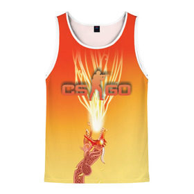 Мужская майка 3D с принтом Dragon lore cs go в Ухте, 100% полиэстер | круглая горловина, приталенный силуэт, длина до линии бедра. Пройма и горловина окантованы тонкой бейкой | Тематика изображения на принте: counter | cs | go | strike