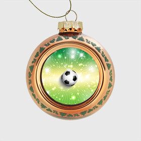 Стеклянный ёлочный шар Футбольный мяч 3: в Ухте, Стекло | Диаметр: 80 мм | игра | кубок | мяч | спорт | футбол