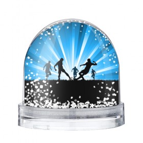 Водяной шар Футболисты: в Ухте, Пластик | Изображение внутри шара печатается на глянцевой фотобумаге с двух сторон | игра | кубок | мяч | спорт | футбол