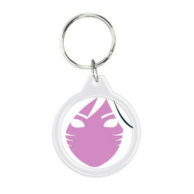 Брелок круглый с принтом Ghost Ahri в Ухте, пластик и полированная сталь | круглая форма, металлическое крепление в виде кольца | ahri | league of legends | ари | лига легенд