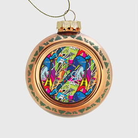 Стеклянный ёлочный шар с принтом POP ART в Ухте, Стекло | Диаметр: 80 мм | Тематика изображения на принте: music | popart | rock | гитара | поп арт