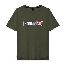 Мужская футболка хлопок Oversize с принтом HOONIGAN в Ухте, 100% хлопок | свободный крой, круглый ворот, “спинка” длиннее передней части | hoonigan