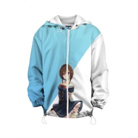 Детская куртка 3D с принтом Девушка в Ухте, 100% полиэстер | застежка — молния, подол и капюшон оформлены резинкой с фиксаторами, по бокам — два кармана без застежек, один потайной карман на груди, плотность верхнего слоя — 90 г/м2; плотность флисового подклада — 260 г/м2 | Тематика изображения на принте: anime | art | girl | woman | аниме | арт | девушка