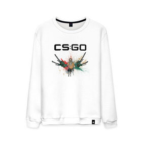 Мужской свитшот хлопок с принтом cs:go - Dust graffiti 4 AWP в Ухте, 100% хлопок |  | Тематика изображения на принте: 