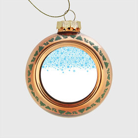 Стеклянный ёлочный шар с принтом Снежинки в Ухте, Стекло | Диаметр: 80 мм | 