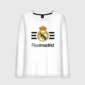 Женский лонгслив хлопок с принтом Real madrid в Ухте, 100% хлопок |  | football | real | real madrid | примера | реал | реал мадрид | футбол | чемпионат испании