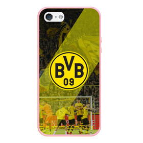 Чехол для iPhone 5/5S матовый с принтом Borussia в Ухте, Силикон | Область печати: задняя сторона чехла, без боковых панелей | 09 | bvb | бвб | борусия | боруссия | дортмунд