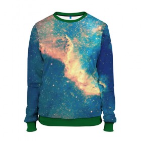 Женский свитшот 3D с принтом Космос в Ухте, 100% полиэстер с мягким внутренним слоем | круглый вырез горловины, мягкая резинка на манжетах и поясе, свободная посадка по фигуре | звезды | туманность
