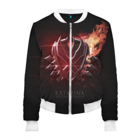 Женский бомбер 3D Катарина: в Ухте, 100% полиэстер | застегивается на молнию, по бокам два кармана без застежек, мягкие манжеты, по низу бомбера и на воротнике — эластичная резинка | katarina | league of legends | катарина