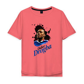 Мужская футболка хлопок Oversize с принтом Didier_Drogba в Ухте, 100% хлопок | свободный крой, круглый ворот, “спинка” длиннее передней части | дидье дрогба | челси