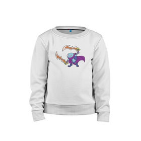 Детский свитшот хлопок с принтом Фан Арк Варден в Ухте, 100% хлопок | круглый вырез горловины, эластичные манжеты, пояс и воротник | arc warden | dota2