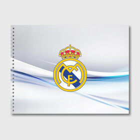 Альбом для рисования с принтом Реал Мадрид в Ухте, 100% бумага
 | матовая бумага, плотность 200 мг. | real madrid | испания | португалия