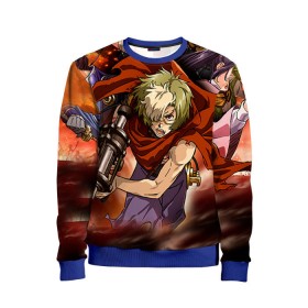 Детский свитшот 3D с принтом Koutetsujou no Kabaneri в Ухте, 100% полиэстер | свободная посадка, прямой крой, мягкая тканевая резинка на рукавах и понизу свитшота | 