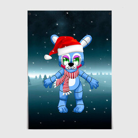 Постер с принтом Five Nights At Freddys в Ухте, 100% бумага
 | бумага, плотность 150 мг. Матовая, но за счет высокого коэффициента гладкости имеет небольшой блеск и дает на свету блики, но в отличии от глянцевой бумаги не покрыта лаком | fnaf | freddy | бонни | медведь | мишка | фнаф | фокси | фредди