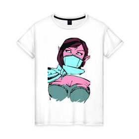 Женская футболка хлопок с принтом Минимализм Templar Assassin в Ухте, 100% хлопок | прямой крой, круглый вырез горловины, длина до линии бедер, слегка спущенное плечо | dota | dota 2 | варкрафт | дота | дота 2 | дотка | темплар ассасин