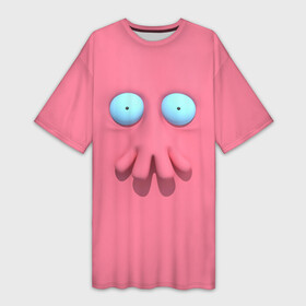 Платье-футболка 3D Доктор Зойдберг: в Ухте,  |  | будущее | врач | краб | лицо | розовый | фантастика | футурама | щупальца