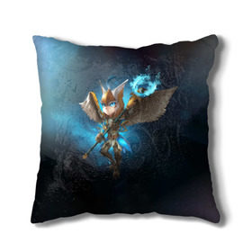 Подушка 3D с принтом Wings в Ухте, наволочка – 100% полиэстер, наполнитель – холлофайбер (легкий наполнитель, не вызывает аллергию). | состоит из подушки и наволочки. Наволочка на молнии, легко снимается для стирки | Тематика изображения на принте: dota | dota 2 | skywrath mage | дота | маг
