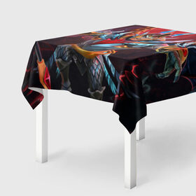Скатерть 3D с принтом Red Sky в Ухте, 100% полиэстер (ткань не мнется и не растягивается) | Размер: 150*150 см | Тематика изображения на принте: dota | dota 2 | skywrath mage | дота | маг