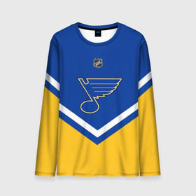 Мужской лонгслив 3D с принтом St. Louis Blues в Ухте, 100% полиэстер | длинные рукава, круглый вырез горловины, полуприлегающий силуэт | america | canada | hockey | nhl | usa | америка | блюз | канада | лед | нхл | сент луис | сша | хоккей
