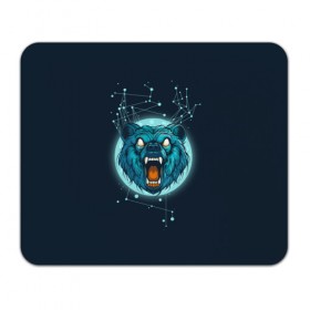 Коврик прямоугольный с принтом Космический медведь в Ухте, натуральный каучук | размер 230 х 185 мм; запечатка лицевой стороны | bear | galaxy | moon | planet | rage | roar | space | universe | галактика | космос | луна | медведь | рык