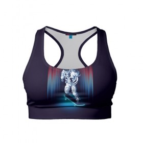 Женский спортивный топ 3D Космический скейтбордист: в Ухте, 82% полиэстер, 18% спандекс Ткань безопасна для здоровья, позволяет коже дышать, не мнется и не растягивается |  |