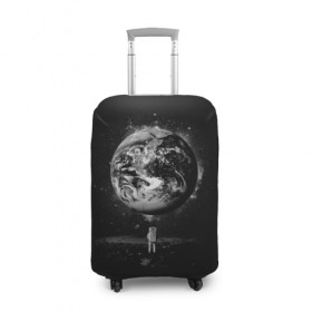 Чехол для чемодана 3D Взгляд на землю: в Ухте, 86% полиэфир, 14% спандекс | двустороннее нанесение принта, прорези для ручек и колес | astro | cosmo | galaxy | moon | planet | space | star | автронавт | галактика | звезды | земля | космонавт | космос | луна | планета