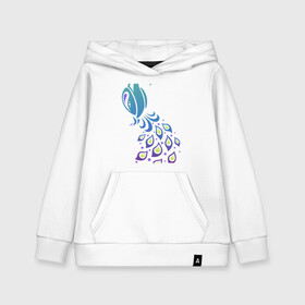 Детская толстовка хлопок Яркий павлин: в Ухте, 100% хлопок | Круглый горловой вырез, эластичные манжеты, пояс, капюшен | павлин | птицы | яркий