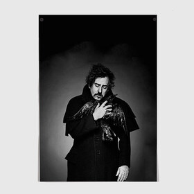 Постер с принтом Тим Бёртон в Ухте, 100% бумага
 | бумага, плотность 150 мг. Матовая, но за счет высокого коэффициента гладкости имеет небольшой блеск и дает на свету блики, но в отличии от глянцевой бумаги не покрыта лаком | helena bonham carter | timothy walter burton | бёртон | режиссер | тим бартон | тим бертон | хелена бонэм картер