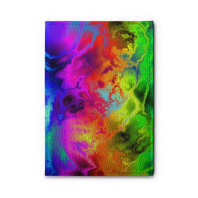 Обложка для автодокументов Красочное безумие: в Ухте, натуральная кожа |  размер 19,9*13 см; внутри 4 больших “конверта” для документов и один маленький отдел — туда идеально встанут права | кислота | радуга | разноцветный | яркий