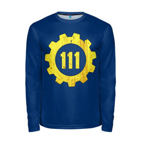 Мужской лонгслив 3D с принтом Vault 111 в Ухте, 100% полиэстер | длинные рукава, круглый вырез горловины, полуприлегающий силуэт | atom | bomb | boy | fallout | radioactive | vault | wasteland | атом | бой | бомба | волт | мальчик | радиация | фоллаут | ядерная