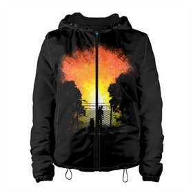 Женская куртка 3D с принтом Wasteland Apocalypse в Ухте, ткань верха — 100% полиэстер, подклад — флис | прямой крой, подол и капюшон оформлены резинкой с фиксаторами, два кармана без застежек по бокам, один большой потайной карман на груди. Карман на груди застегивается на липучку | atom | bomb | boy | fallout | radioactive | vault | wasteland | атом | бой | бомба | волт | мальчик | радиация | фоллаут | ядерная