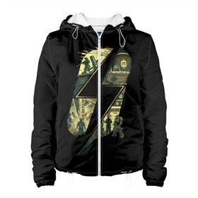 Женская куртка 3D с принтом Fallout Never Changes в Ухте, ткань верха — 100% полиэстер, подклад — флис | прямой крой, подол и капюшон оформлены резинкой с фиксаторами, два кармана без застежек по бокам, один большой потайной карман на груди. Карман на груди застегивается на липучку | atom | bomb | boy | fallout | radioactive | vault | wasteland | атом | бой | бомба | волт | мальчик | радиация | фоллаут | ядерная