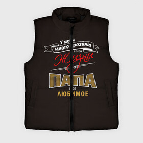 Мужской жилет утепленный 3D Папа: в Ухте,  |  | дед | жизнь | мужик | о.м.с.к.любовь | отец | папа | прозвище
