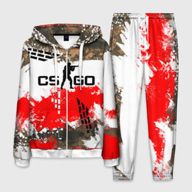 Мужской костюм 3D с принтом CS GO Roll Cage в Ухте, 100% полиэстер | Манжеты и пояс оформлены тканевой резинкой, двухслойный капюшон со шнурком для регулировки, карманы спереди | Тематика изображения на принте: counter | famas | global | offensive | strike | каркас | контр | страйк | трубчатый