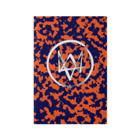 Обложка для паспорта матовая кожа с принтом WATCH_DOGS в Ухте, натуральная матовая кожа | размер 19,3 х 13,7 см; прозрачные пластиковые крепления | Тематика изображения на принте: dogs | watch | хакер | эйден пирс