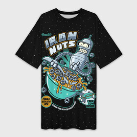 Платье-футболка 3D Iron Nuts: в Ухте,  |  | bender | fry | futurama | hermes | zoidberg | бендер | гермес | завтрак | зойдберг | робот | туранга | фрай | футурама | хлопья