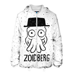 Мужская куртка 3D с принтом Zoidberg в Ухте, ткань верха — 100% полиэстер, подклад — флис | прямой крой, подол и капюшон оформлены резинкой с фиксаторами, два кармана без застежек по бокам, один большой потайной карман на груди. Карман на груди застегивается на липучку | Тематика изображения на принте: breaking bad | futurama | heisenberg | hermes | zoidberg | во все тяжкие | зойдберг | робот | футурама | хайзенберг