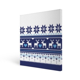 Холст квадратный с принтом Скандинавские олени в Ухте, 100% ПВХ |  | deer | heart | holiday | new year | ornament | scandinavian | snowflakes | winter | зима | новый год | олени | орнамент | праздник | сердце | скандинавские | снежинки