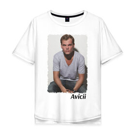 Мужская футболка хлопок Oversize с принтом Avicii в Ухте, 100% хлопок | свободный крой, круглый ворот, “спинка” длиннее передней части | avicii | beatport | club | dj | edm | electro | house | levels | music | production | radio | techno | top | trance | дискотека | звезда | клуб | музыка | музыкант | продюссер | радио | фестиваль | швеция