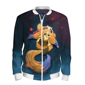Мужской бомбер 3D Лис: в Ухте, 100% полиэстер | застегивается на молнию, по бокам два кармана без застежек, по низу бомбера и на воротнике - эластичная резинка | gnar | league of legend | lol | гнар | лига легенд | лол