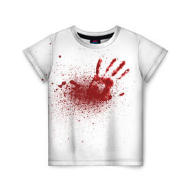 Детская футболка 3D с принтом кровавая футболка в Ухте, 100% гипоаллергенный полиэфир | прямой крой, круглый вырез горловины, длина до линии бедер, чуть спущенное плечо, ткань немного тянется | кровь