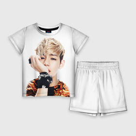 Детский костюм с шортами 3D с принтом Kim TaeHyung в Ухте,  |  | bangtan | bangtan boys | bts | bulletproof boy scouts | k pop | kpop | ви | вишня | джей хоуп | джин | к поп | корейская попса | кпоп | рэп монстр | чимин | чонг | шуга