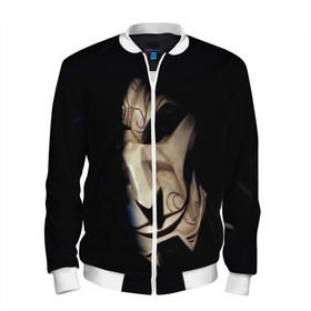 Мужской бомбер 3D Маска: в Ухте, 100% полиэстер | застегивается на молнию, по бокам два кармана без застежек, по низу бомбера и на воротнике - эластичная резинка | jhin | league of legends | lol | джин | лига легенд | лол