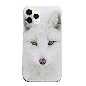 Чехол для iPhone 11 Pro матовый с принтом Полярная лиса в Ухте, Силикон |  | animal | polar fox | predator | sly | white | wild | белая | дикая | животное | лиса | полярная | хитрая | хищник