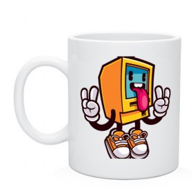 Кружка с принтом Весёлый компик в Ухте, керамика | объем — 330 мл, диаметр — 80 мм. Принт наносится на бока кружки, можно сделать два разных изображения | 