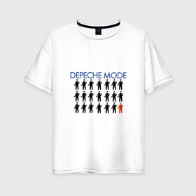 Женская футболка хлопок Oversize с принтом Depeche Mode в Ухте, 100% хлопок | свободный крой, круглый ворот, спущенный рукав, длина до линии бедер
 | дипиш | мод | рок